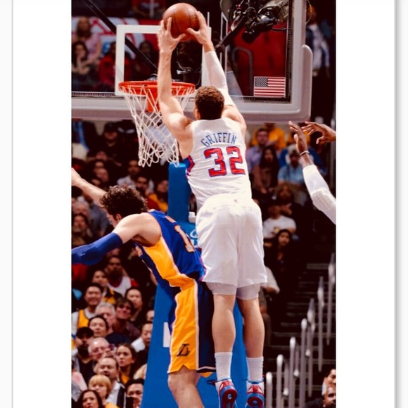 NEW!💯BLAKE GRIFFIN (CLIPPERS)8.5x11 GLOSSY REPRINT SLAM ON (LAKERS)GASOL POSTER - Picture 3 of 4